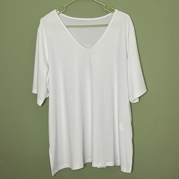 Susan Graver Modern Essentials Liquid Knit sz XLP V Neck Capsule Quiet Luxury - Picture 1 of 6